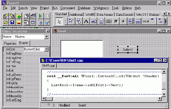 Среда разработки C++ Builder